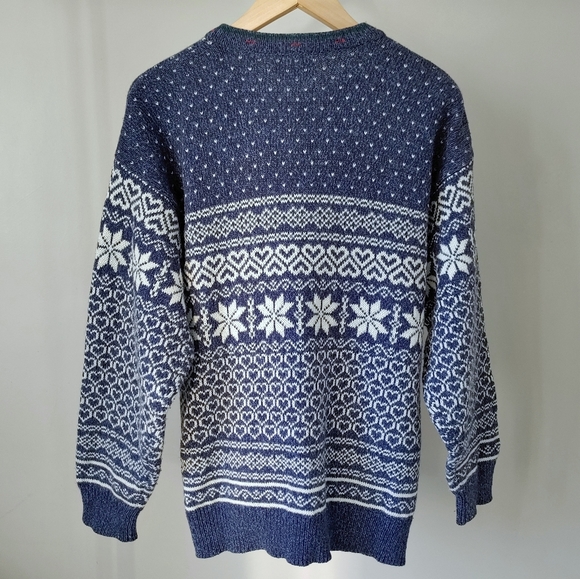 Vintage Northern Reflections Knit Cardigan Sweater Nordic Fair Isle Size Medium - Picture 2 of 10